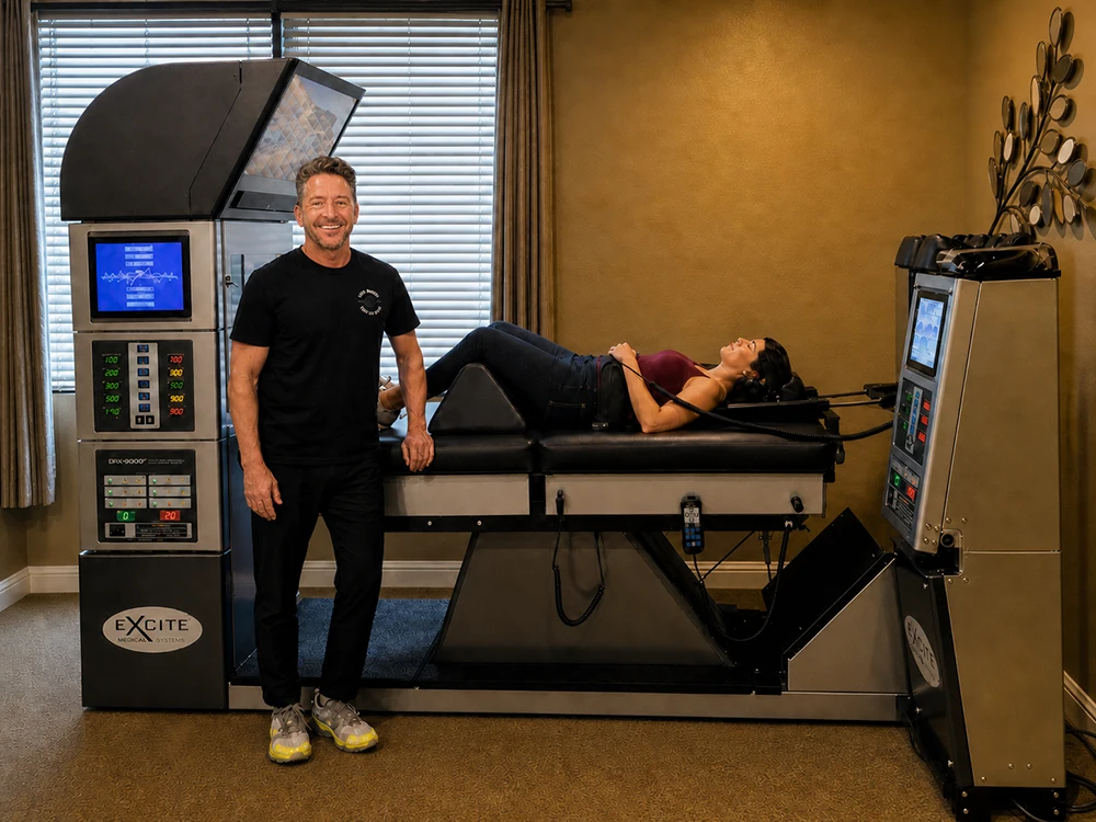 Jon Wells And Patient In Decompression Machine